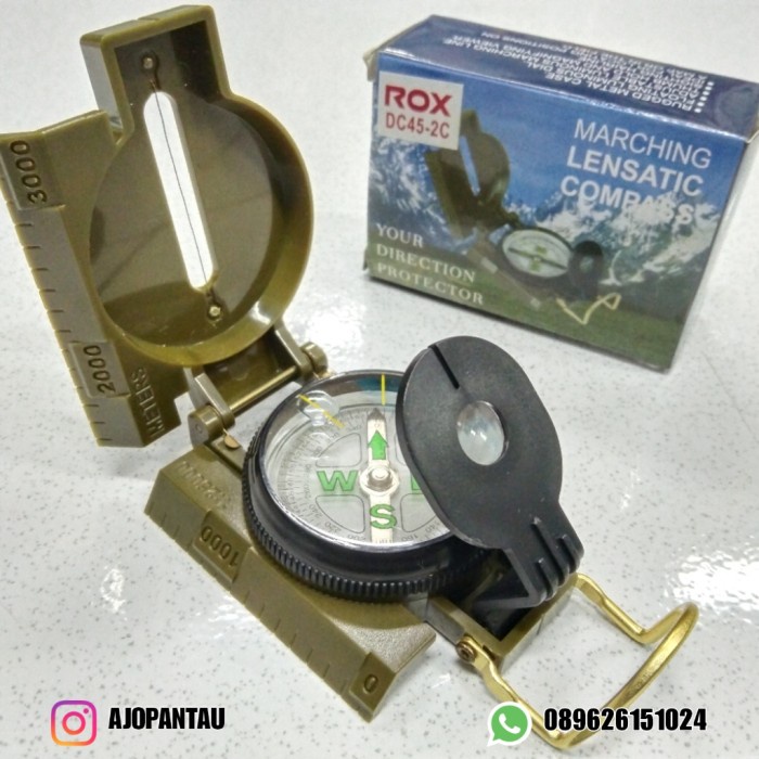 TERLARIS kompas lensatik bidik multifungsi rox penggaris pramuka gunung hiking