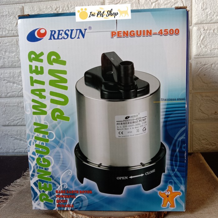 RESUN PENGUIN 4500 SUBMERSIBLE PUMP / POMPA CELUP KOLAM STAINLESS