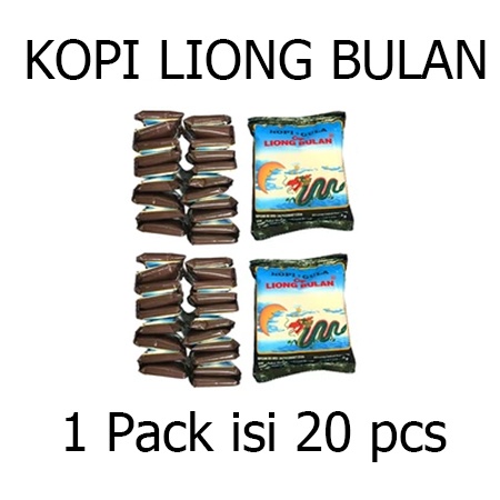 

Kopi Cap Liong Bulan ( Kopi + Gula ) 1 pack isi 20 pcs @28gr