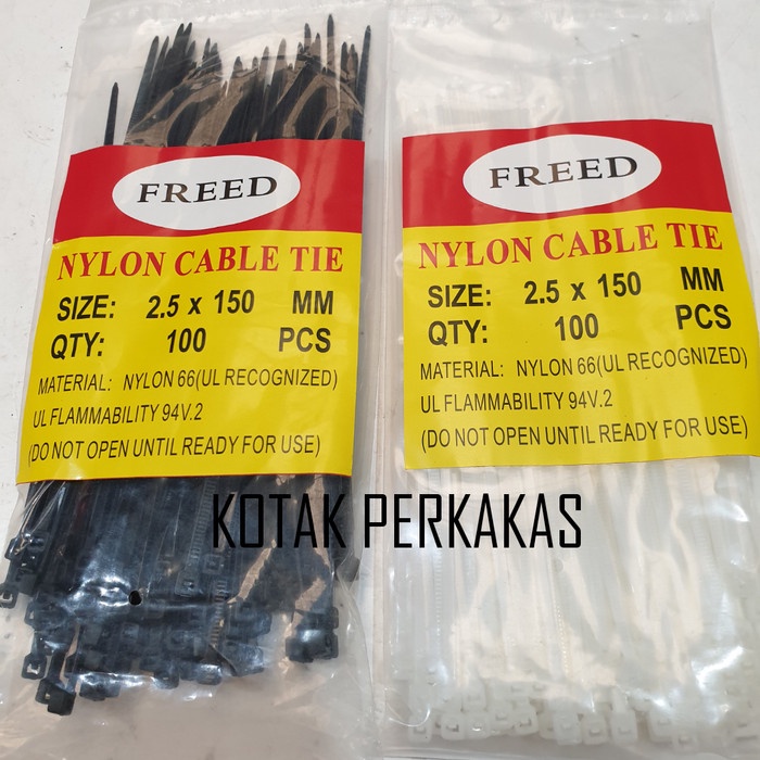 

Kabel Tis/Nylon Cable Ties/Kabel Tis 15 Cm/Hitam& Bening Per2000