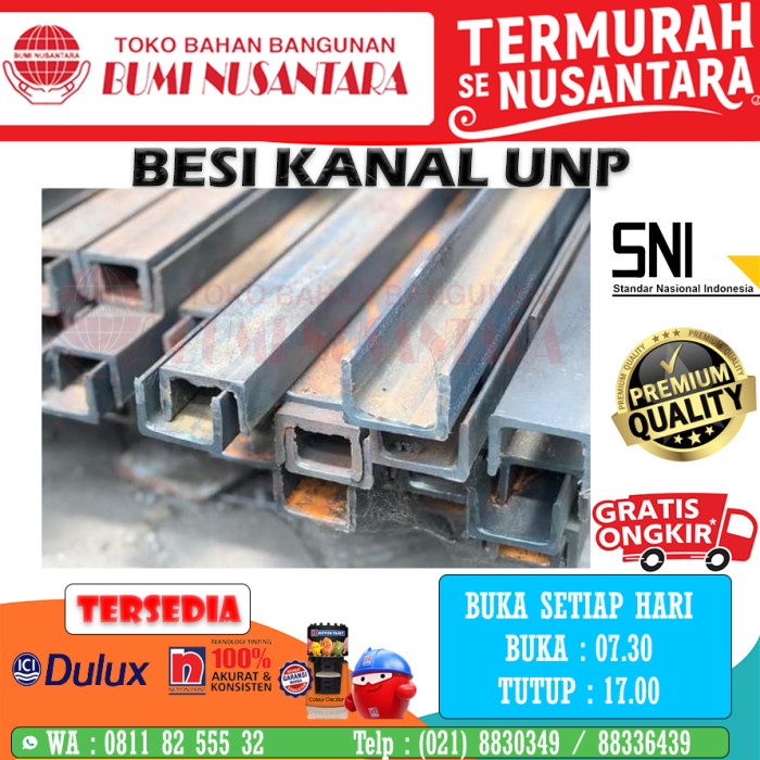 JJyoi- BESI UNP 100 SNI KANAL U CHANNEL CHANEL U 80 UNP 65 UNP 50 UNP 120