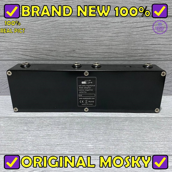 EFEK GITAR MOSKY SOL918 MULTI EFFECTS PEDAL 5 IN 1 REVERB DELAY OD