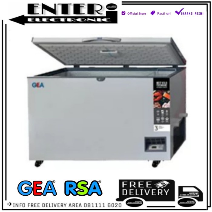 TERLARIS GEA AB396 - CHEST FREEZER GEA 386 LITER FREEZER BOX PEMBEKU AB 396 T X