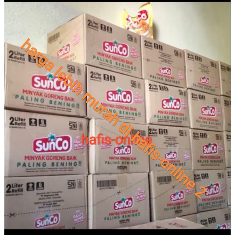 

minyak goreng sunco 2L 1 dus isi 6pcs