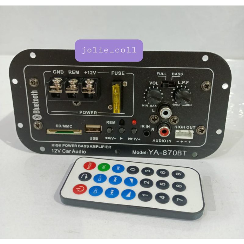 Power Kit Basstube YA-870 BT Mesin Basstube Bluetooth Usb Dan Mmc