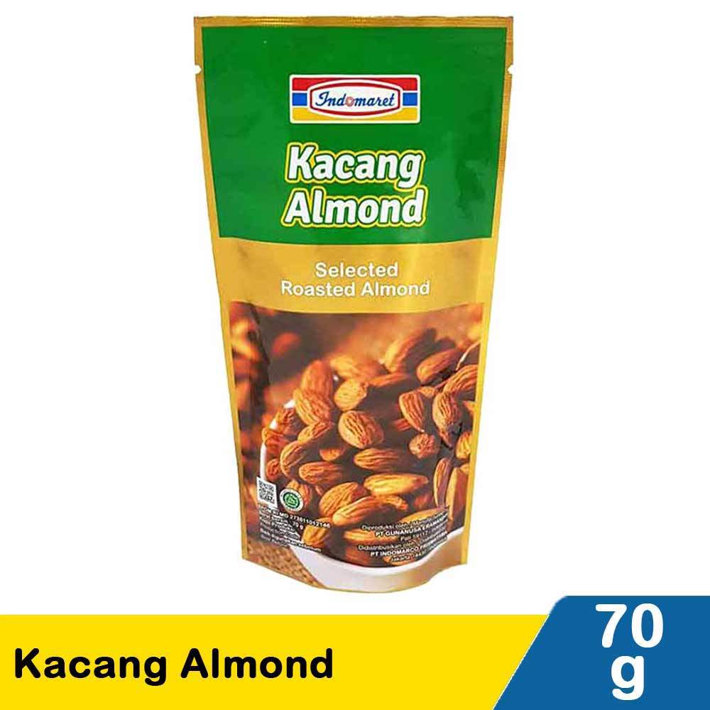 Indomaret Kacang Almond Lapis Madu 70G dan Indomaret Kacang Almond 70G