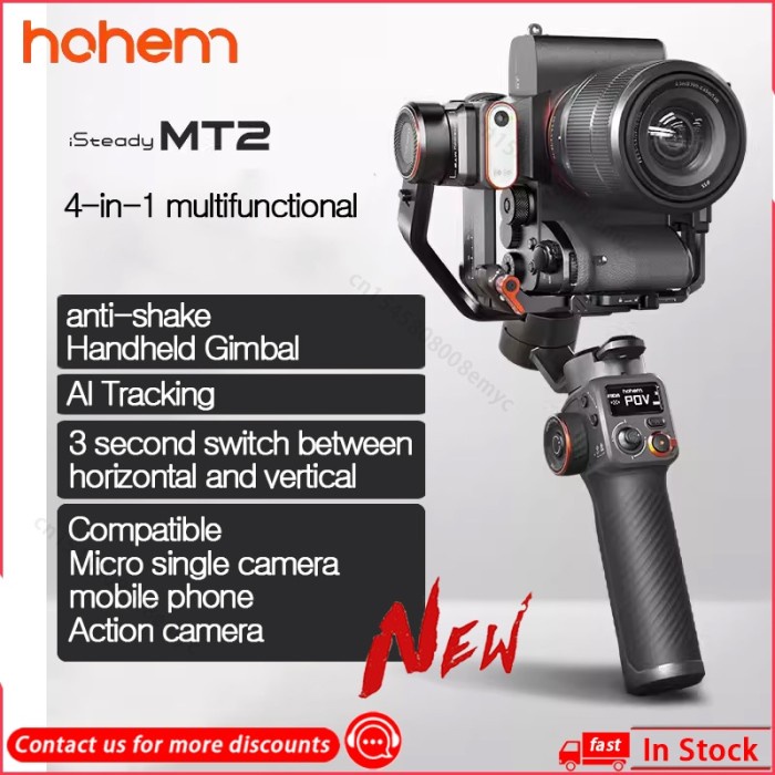 Hohem iSteady MT2 AI Track Kit Mirrorless Camera Handheld Gimbal