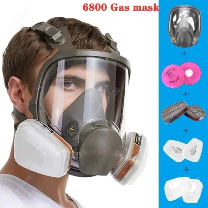 7 in 1 6800 gas mask paint gas mask wide field full face mask
