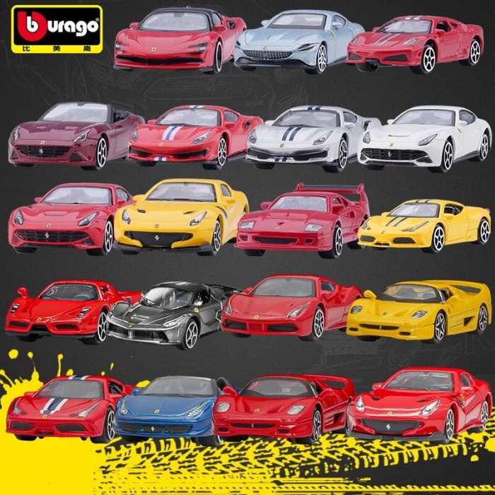 Bburago 1:64 Ferrari Model Car SF90 F430 ROMA 488PISTA 458GTB Alloy