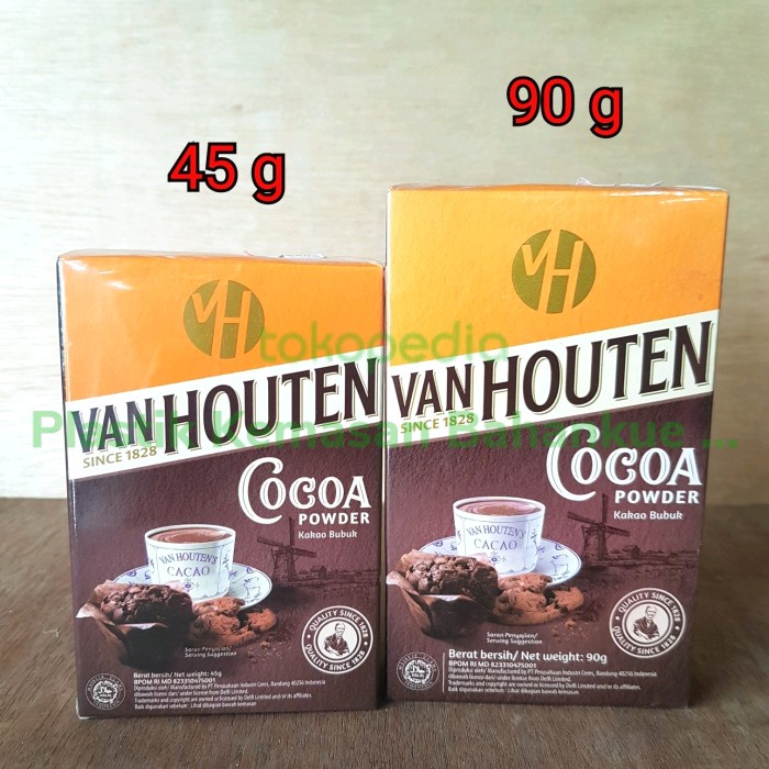 

Ready" Cocoa Powder Van Houten Kemasan Baru 45G, 90G / Coklat Bubuk