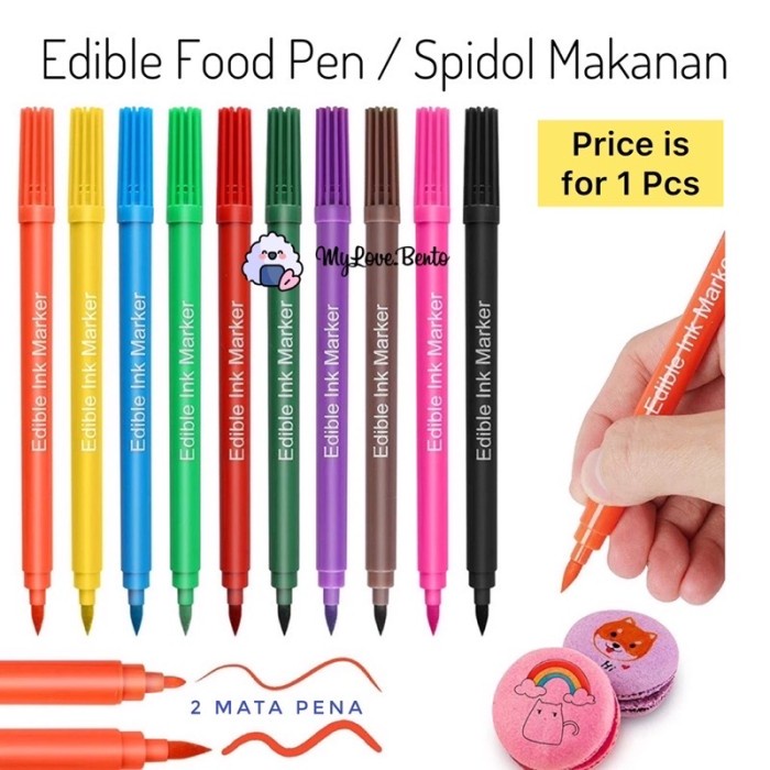 1 PENA - Edible Food Pen Bolpen Untuk Makanan HALAL Pena Penghias