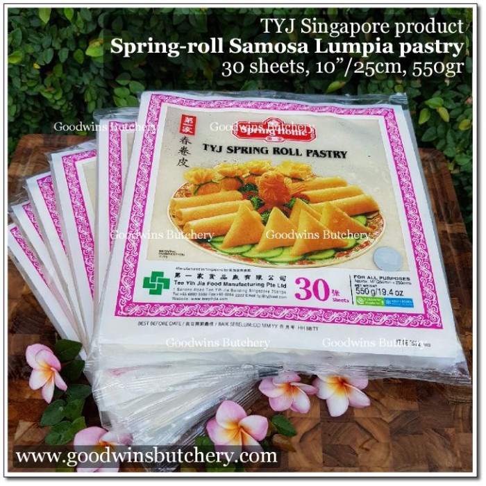 

Ready" Spring Roll Samosa Kulit Lumpia 25Cm 550G 30Pcs Pastry Tyj Spring Home
