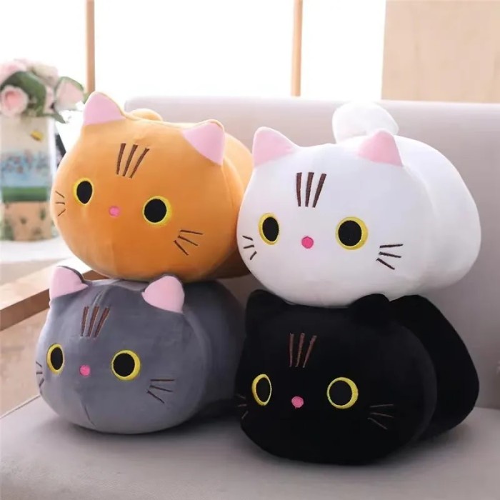 25cm Cute Soft Cat Plush Pillow Sofa Cushion Kawaii Plush Toy Stuffed