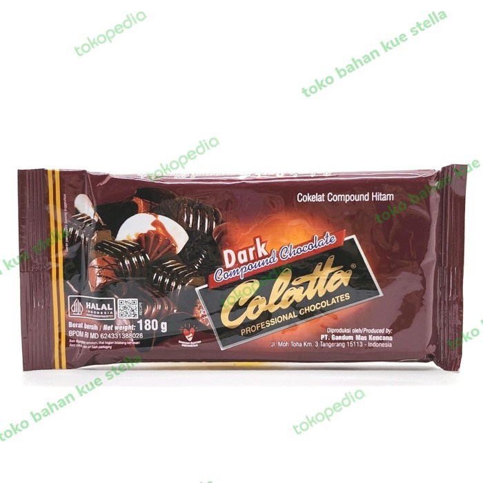 

Ready" Colatta Dark Compound Chocolate / Coklat Dcc (180 Gr)