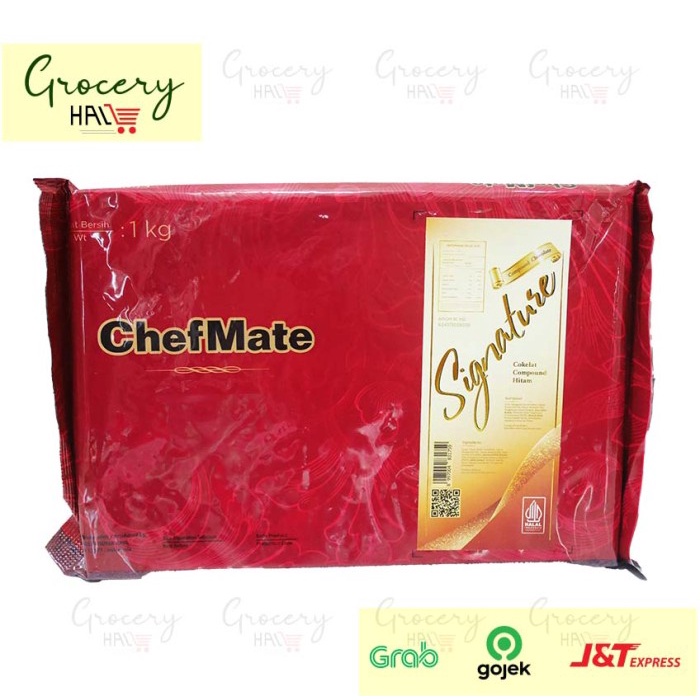 

Ready" Chefmate Signature Dark Chocolate Compound 1Kg ( Cokelat Batangan )
