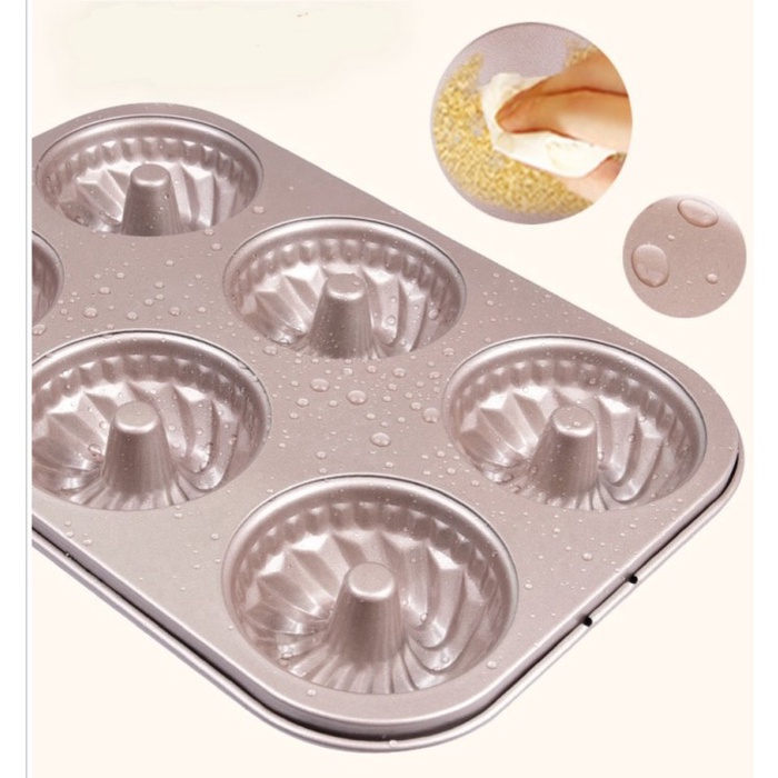BARANG TERLARIS Suncity Mini Kugelhopf Cake Pan / Loyang Kue Donut Kouglof - YC80106