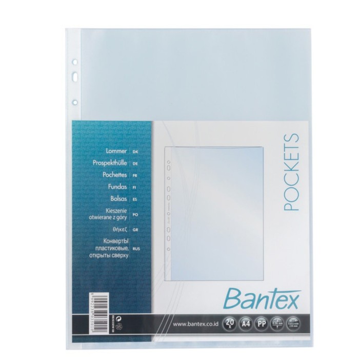 

BARANG TERLARIS Plastik PP Pocket A4 Antiglare 2035 Bantex 0,06mm (100Pcs)