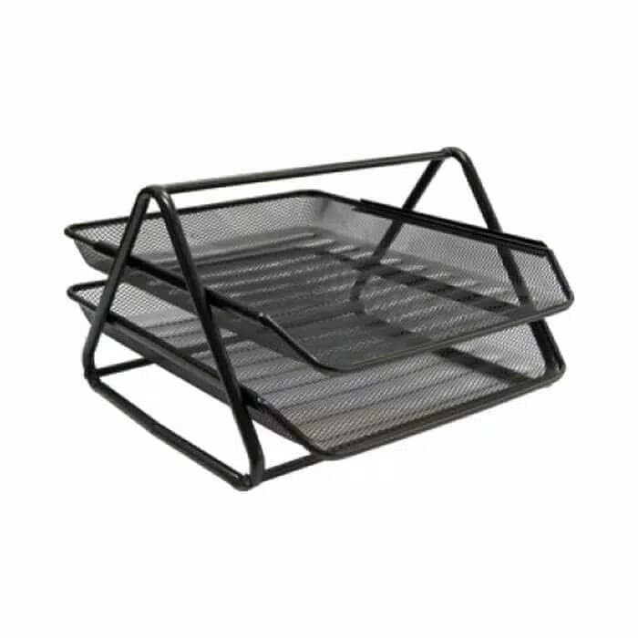 

BARANG TERLARIS Rak Surat 2 susun Jaring Besi / Letter Tray / Paper Tray 2 tingkat