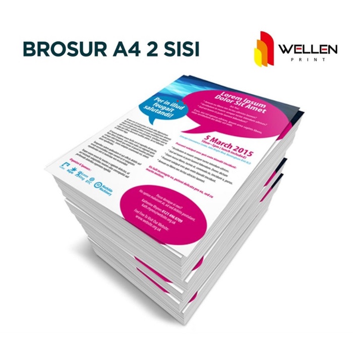 

BARANG TERLARIS Cetak / Print Brosur / Flyer A4 2 Sisi / Dua Muka Art Paper 150 Gr