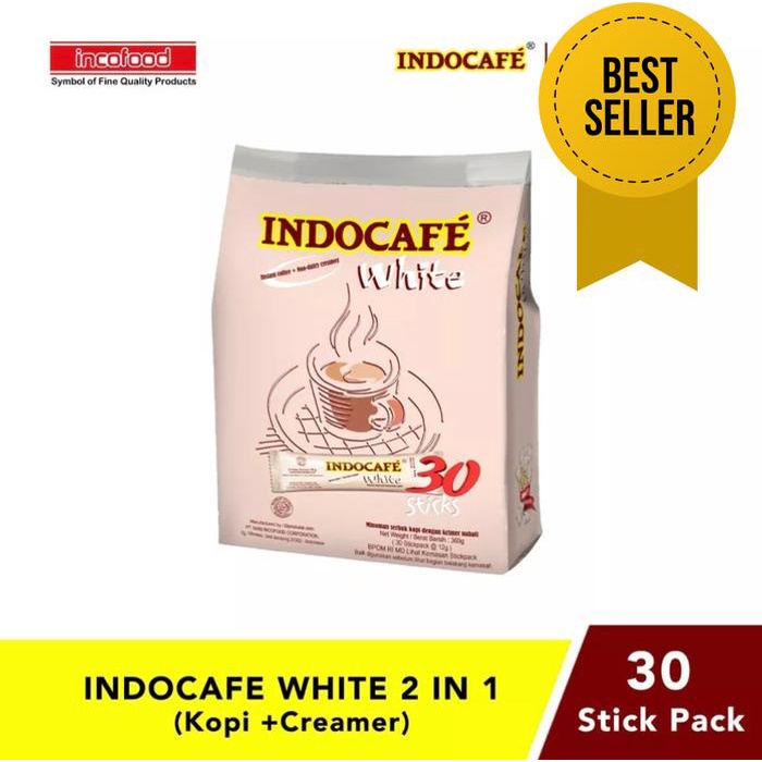 

Indocafe White Coffee 30 Sticks No Sugar / Kopi Putih Bebas Gula Good Quality