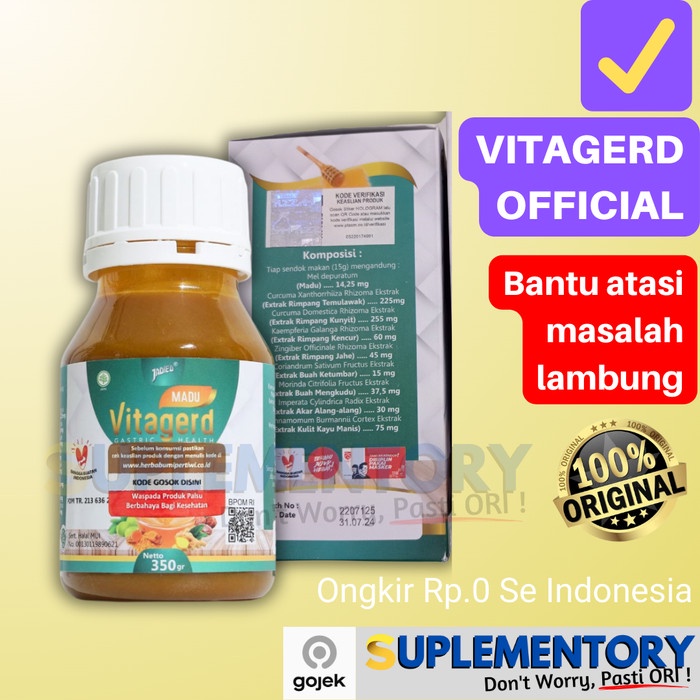 

BARANG TERLARIS Madu VITAGERD Original BPOM Obat Herbal Lambung Maag Asli Vita Geerd Vitagred