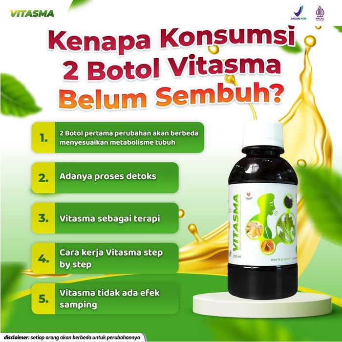 

BARANG TERLARIS Paket 1 Botol Vitasma - Madu Herbal - Bantu Masalah Pernapasan dan Paru - Bahan