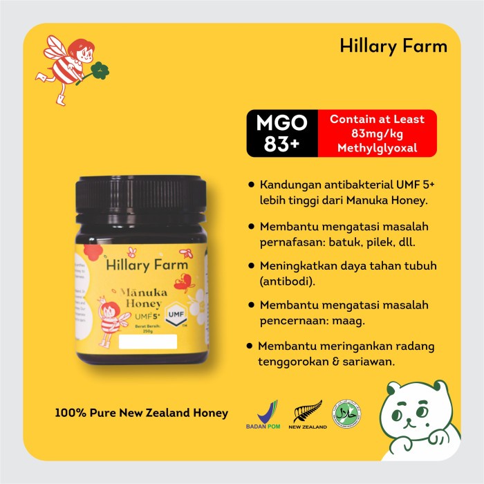 

BARANG TERLARIS Madu Manuka UMF 5+ Manuka Honey 250GR