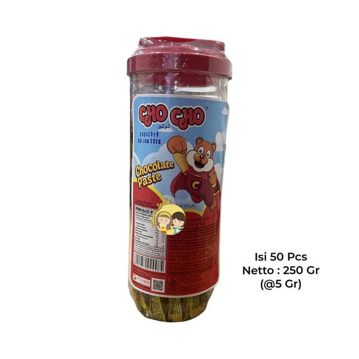 

Cokelat Pasta Cho Cho Jar - isi 50 pcs by jadoelsnack Chocolate Coklat Kering