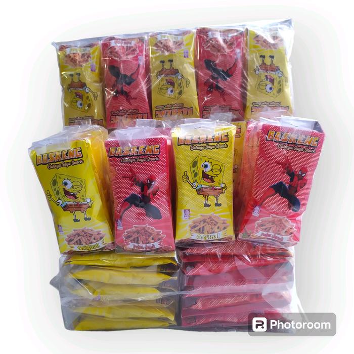 

Basreng 40 Pcs - Cemilan Baso Goreng Gurih dan Garing - Makanan Ringan Kemasan Karakter cemilan