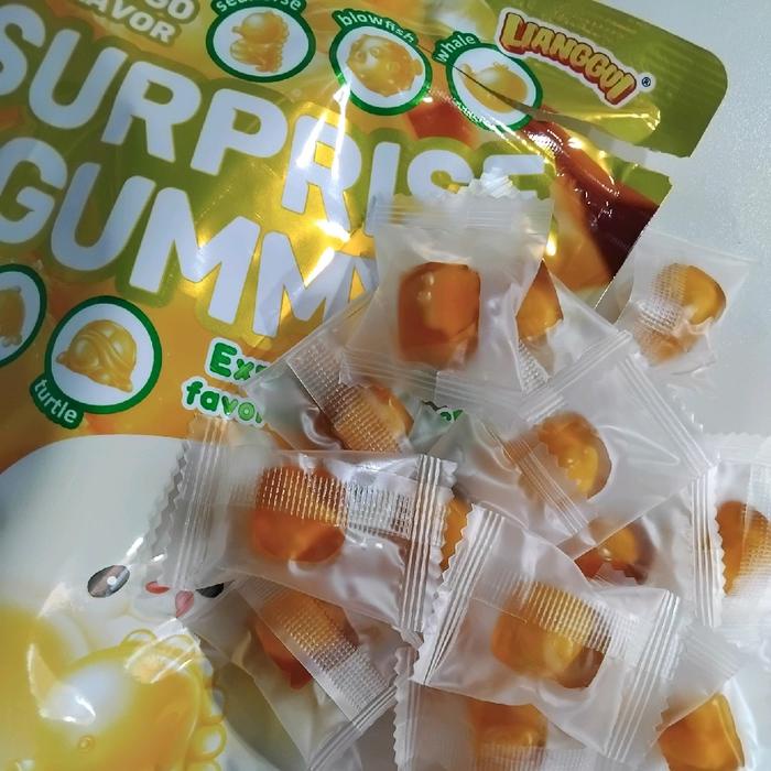 

[6 BKS] SURPRISE GUMMY permen jelly lunak 108G [HALAL BPOM] Mangga Candy
