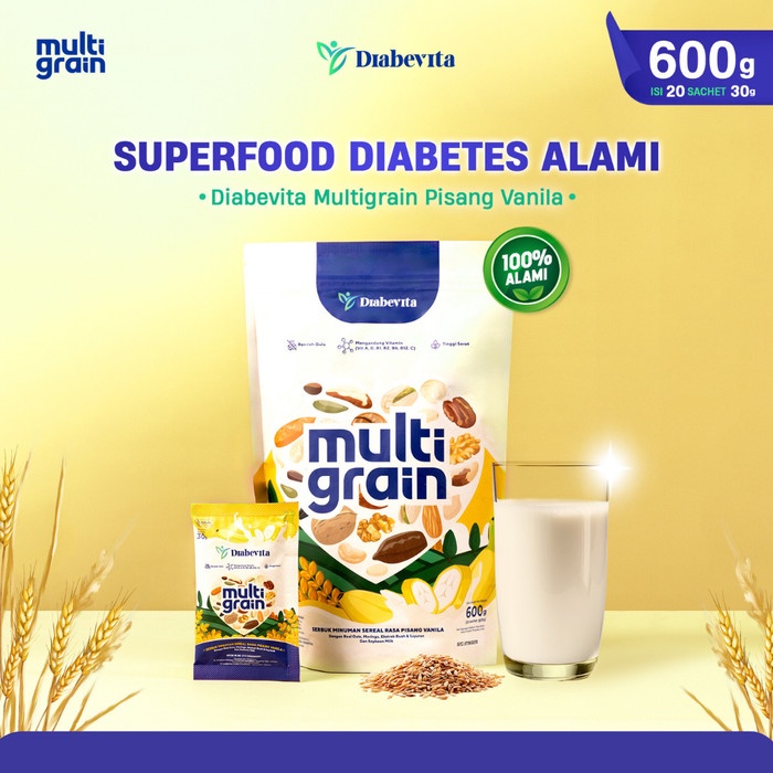 

Promo Diabevita Multigrain Pisang Vanila - Superfood Diabetes Alami Packing Aman