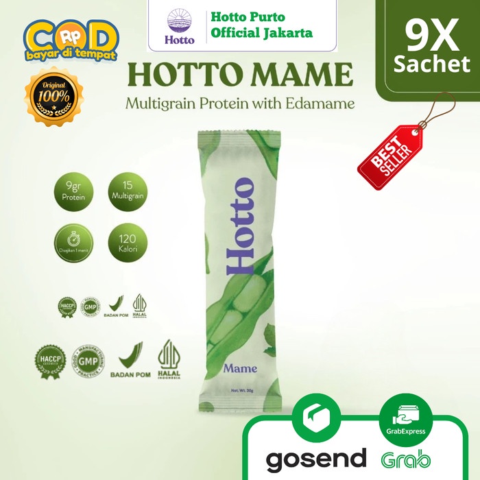 

Ready Stock Promo!!! New Hotto Official Indonesia Varian Mame Protein Multigrain (9 Sachet 270 Gram)
