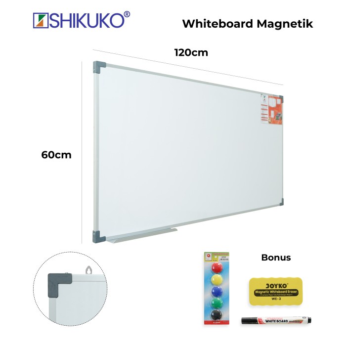 

Best Seller Papan Tulis + Whiteboard Keiko + Magnet Warna + Spidol Snowman