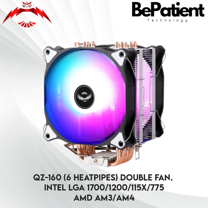 OwL QZ-160 (6 Heatpipe) Dual Fan CPU Cooler HSF Intel LGA 1700 1200