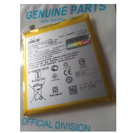 Terlaris Asus C11P1708 Original 100% Genuine Battery Batre Baterai Asus Zenfone 5 2018 Zenfone 5Z