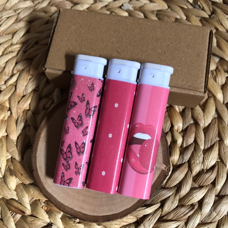HJK (Tanpa PO) Korek bara Pink / Variasi Pink / Korek lucu / Korek Unik / kado unik / Korek Api Pink