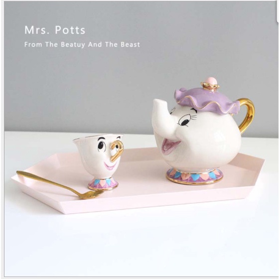Mrs Potts Teapot Teko Disney Set Teko Beauty and the Beast Teapot