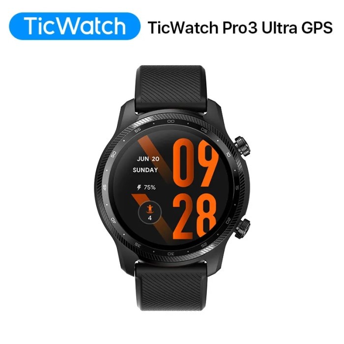 TicWatch Pro 3 Ultra GPS (Refurbished) Wear OS Smartwatch Men