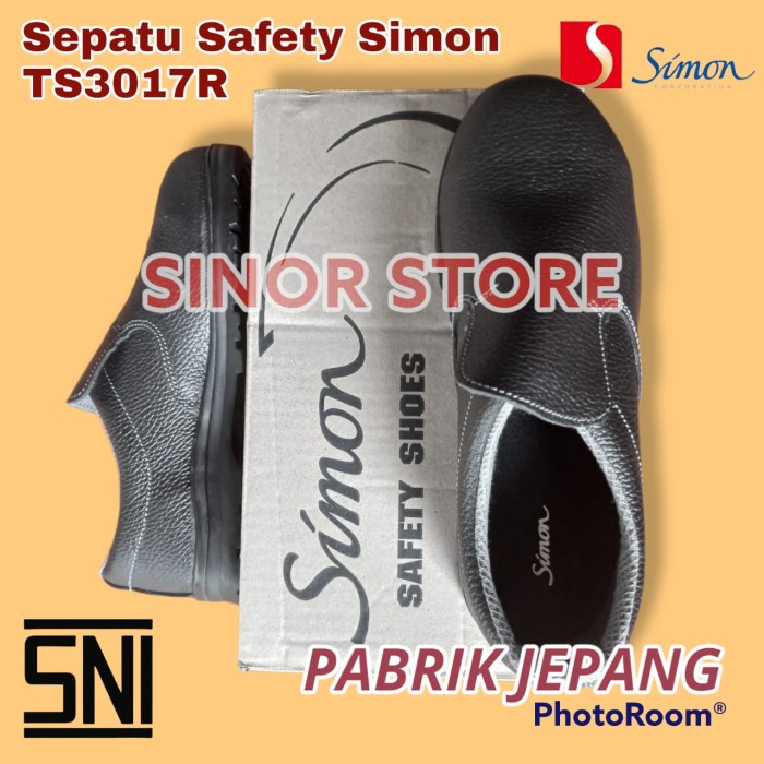 Sepatu Safety SIMON TS3017R Steel Toe Cap Safety Shoes Kualitas Jepang