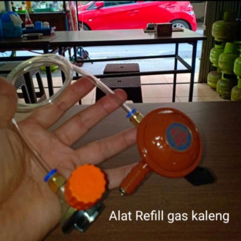 HJK Alat Refill isi ulang gas kaleng portabel dari LPG 3 kg, 5 kg, 12 kg