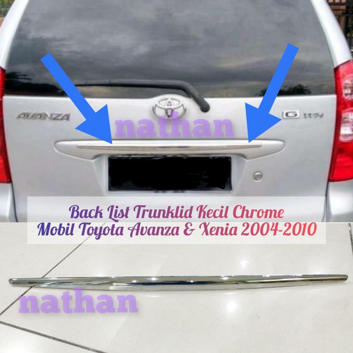 READY STOCK BACK LIST TRUNKLID MOBIL AVANZA XENIA 2004-2010 LIS TRUNK LID KROM