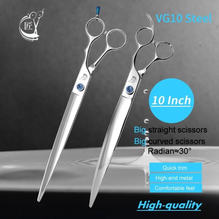 Crane VG10 Steel High-quality 10 Inch Professional Pet Scissors For