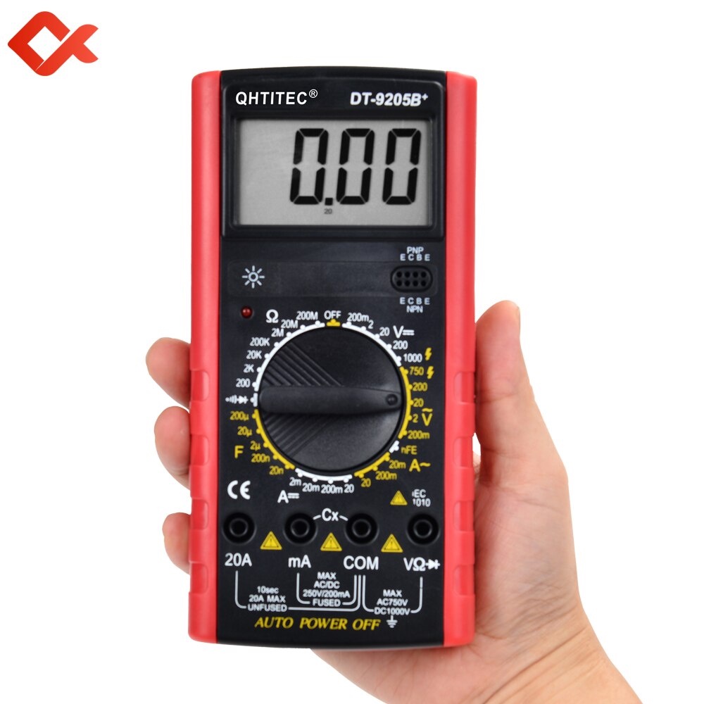 Professional Digital Multimeter AC/DC Ammeter Voltmeter 3 In 1 Meter Capacitor Tester Portable Elect