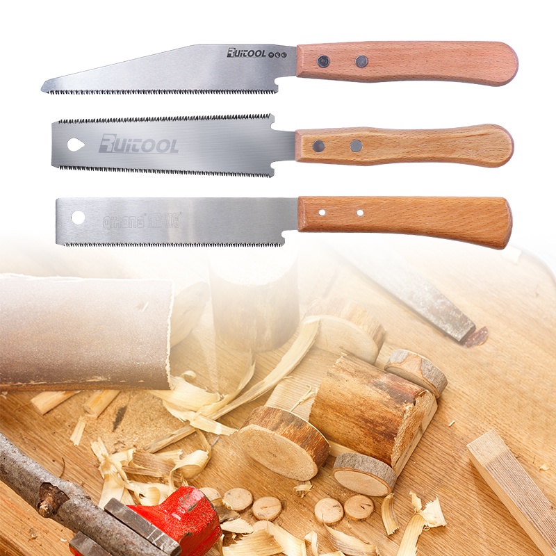 Japanese Hand Saw 6 Inch Pull Saw SK5-Steel Flexible Blade 14TPI Flush Cut Saw Trim Saw with Wood Ha