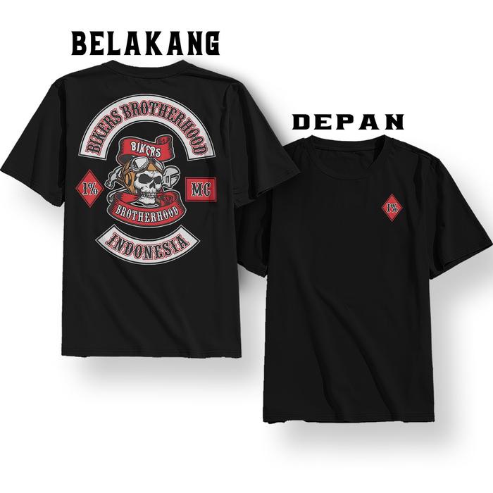 TSHIRT KAOS BIKERS BROTHERHOOD MC 1% - KOAS BIKERS BROTHERHOOD PREMIUM DISTRO KAOS DISTRO CATOON