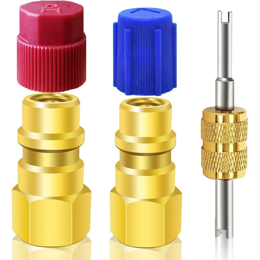R12 to R134a Conversion Kit, R12 to R134a AC Retrofit Adapter Kit, High/Low Voltage R12 to R134a Con