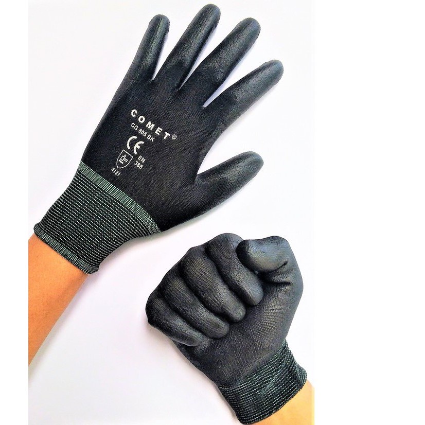 HJK Sarung Tangan Hand Glove Safety Palm Fit Comet 805 Black