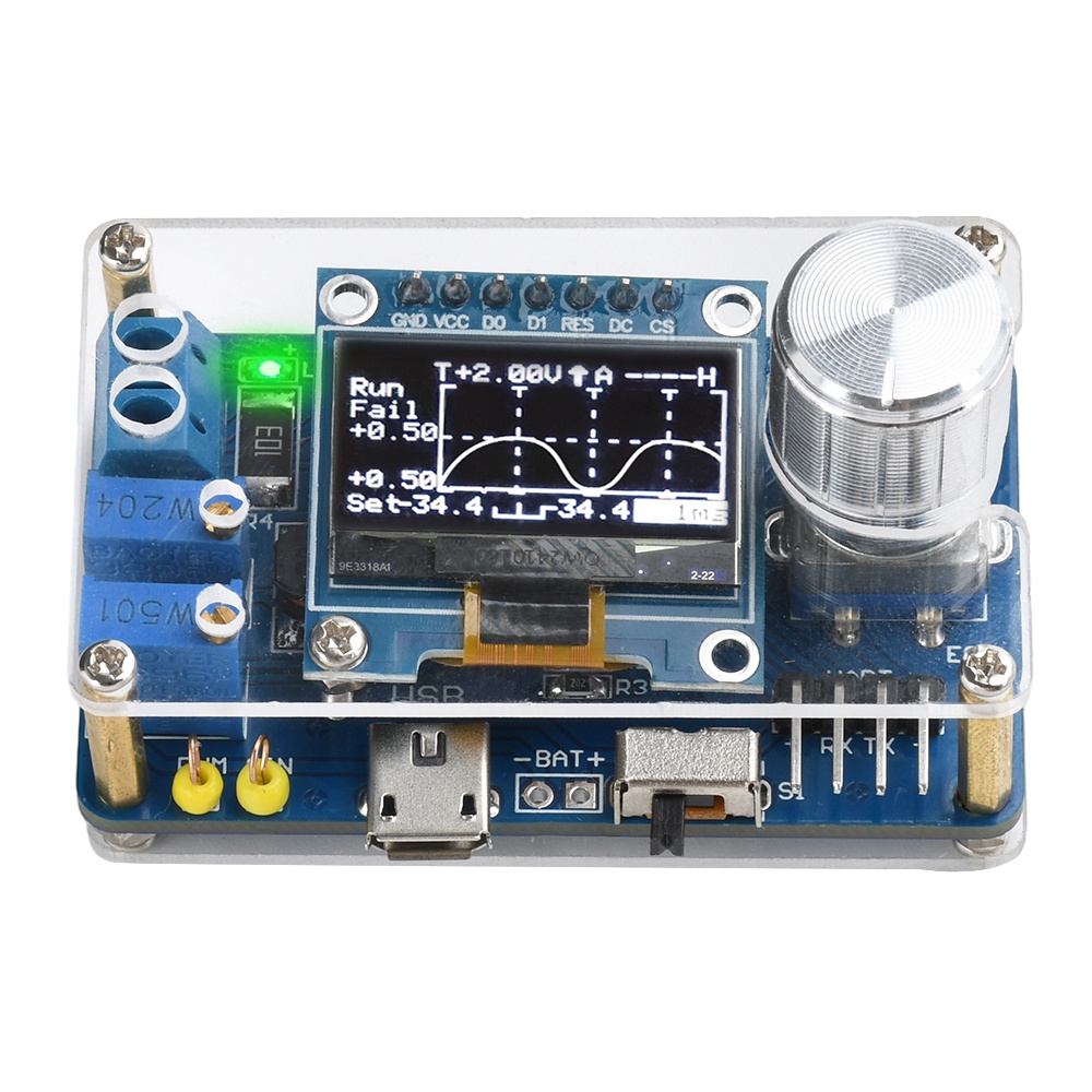 STC Microcontroller MIN-DOS Oscilloscope Kit 0.96" LCD Display Electronic DIY Kits PWM and Pure Sine