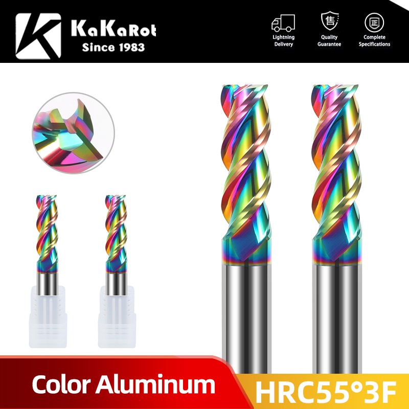 HRC55 3 Flute carbide End mill Aluminum CNC Milling Cutter Tungsten Carbide Milling Cutter End mill 