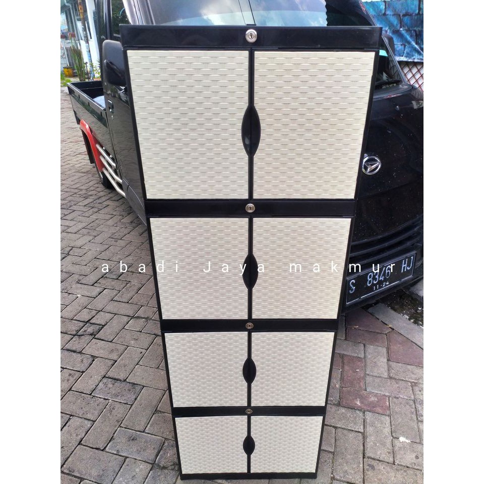 Grosir Lemari Plastik Rotan / Lemari Plastik Rotan / Lemari Plastik Kunci